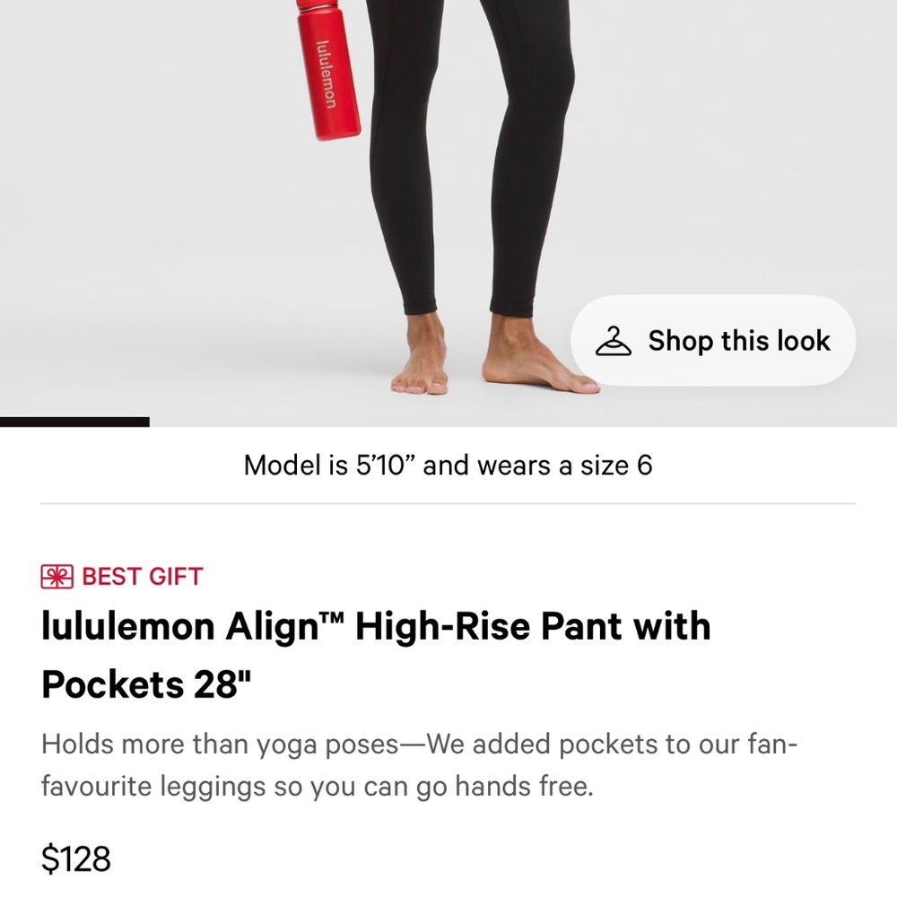 Lululemon Align HR Pant 28”